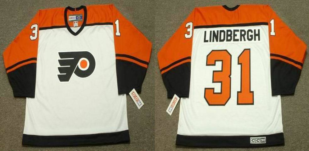 2019 Men Philadelphia Flyers 31 Lindbergh White CCM NHL jerseys